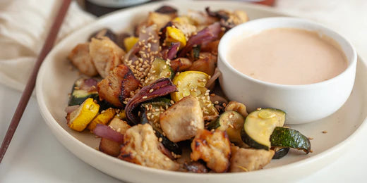Hibachi-Inspired Chicken & Vegetables with Yum Yum Sauce – Noble Made