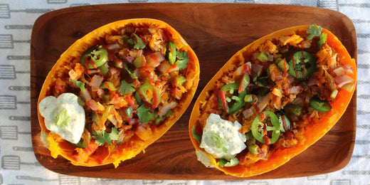 BBQ Spaghetti Squash Boats