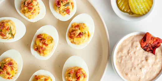 Bacon Mac Deviled Eggs