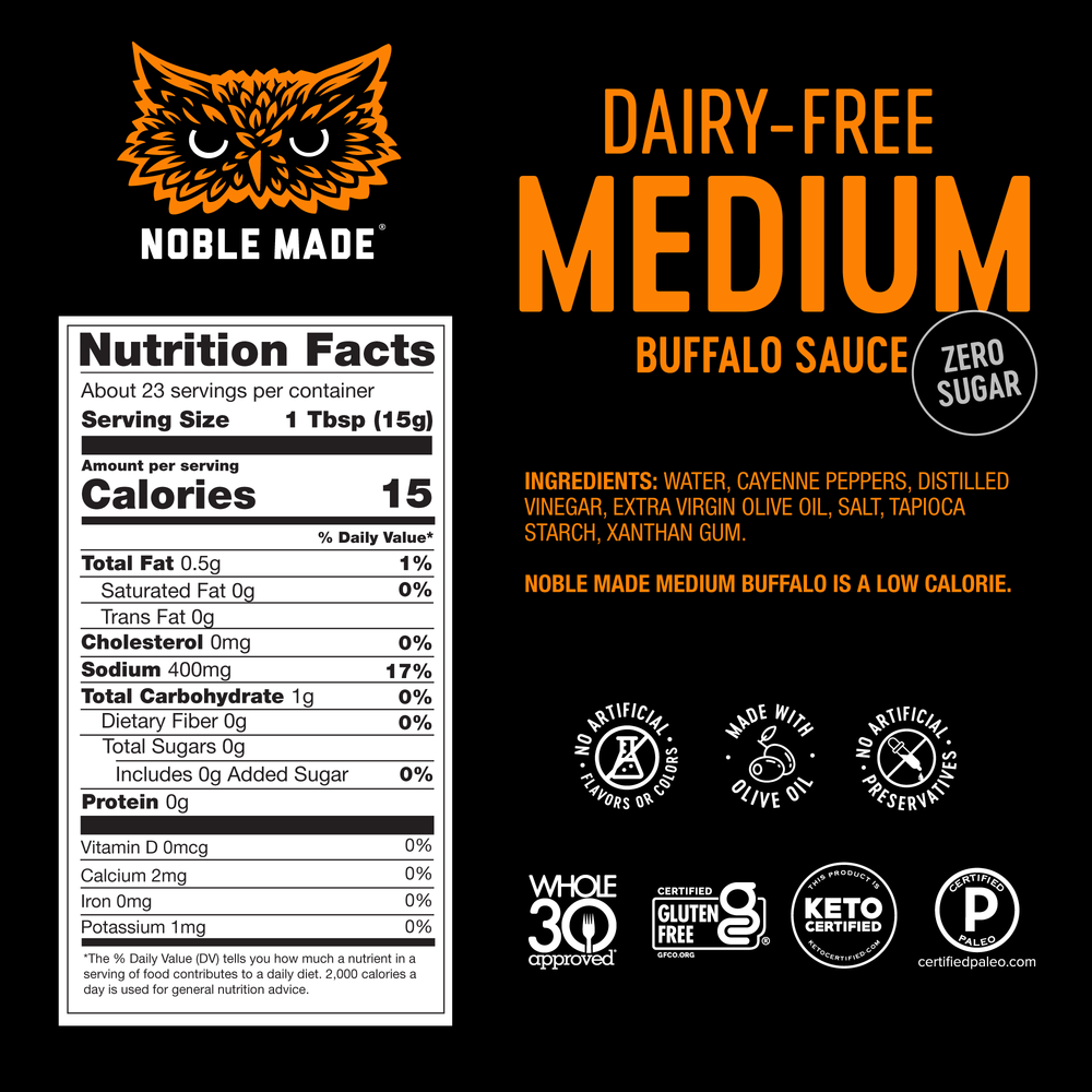
            
                Load image into Gallery viewer, Dairy-Free Medium Buffalo Sauce
            
        